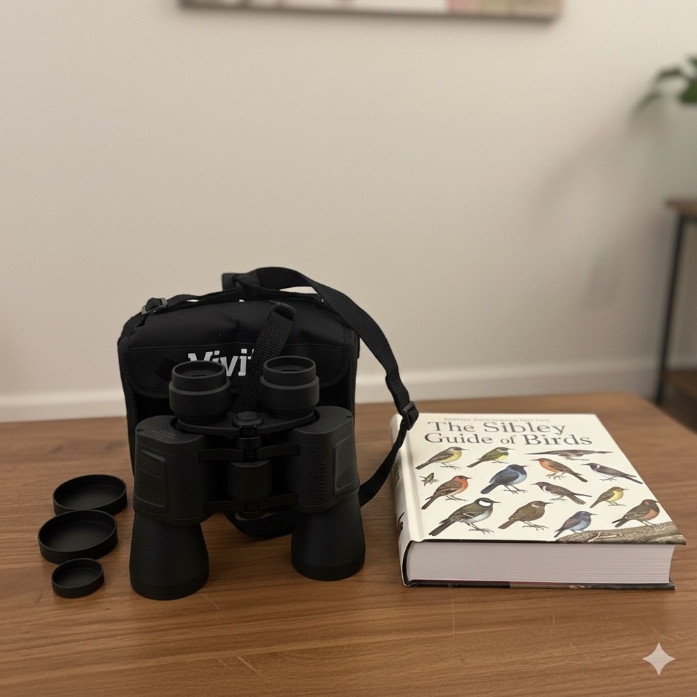 Vivitar Vtg 7x50 Binoculars with Carrying Case‎ and Lens Caps Coated Optics